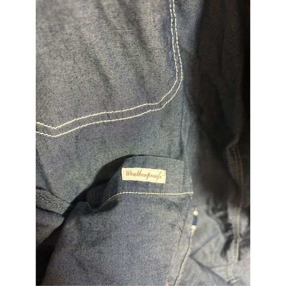 Weatherproof Denim Colored Long Sleeve Button Cotton Extra Large (XL) - Picture 4 of 6